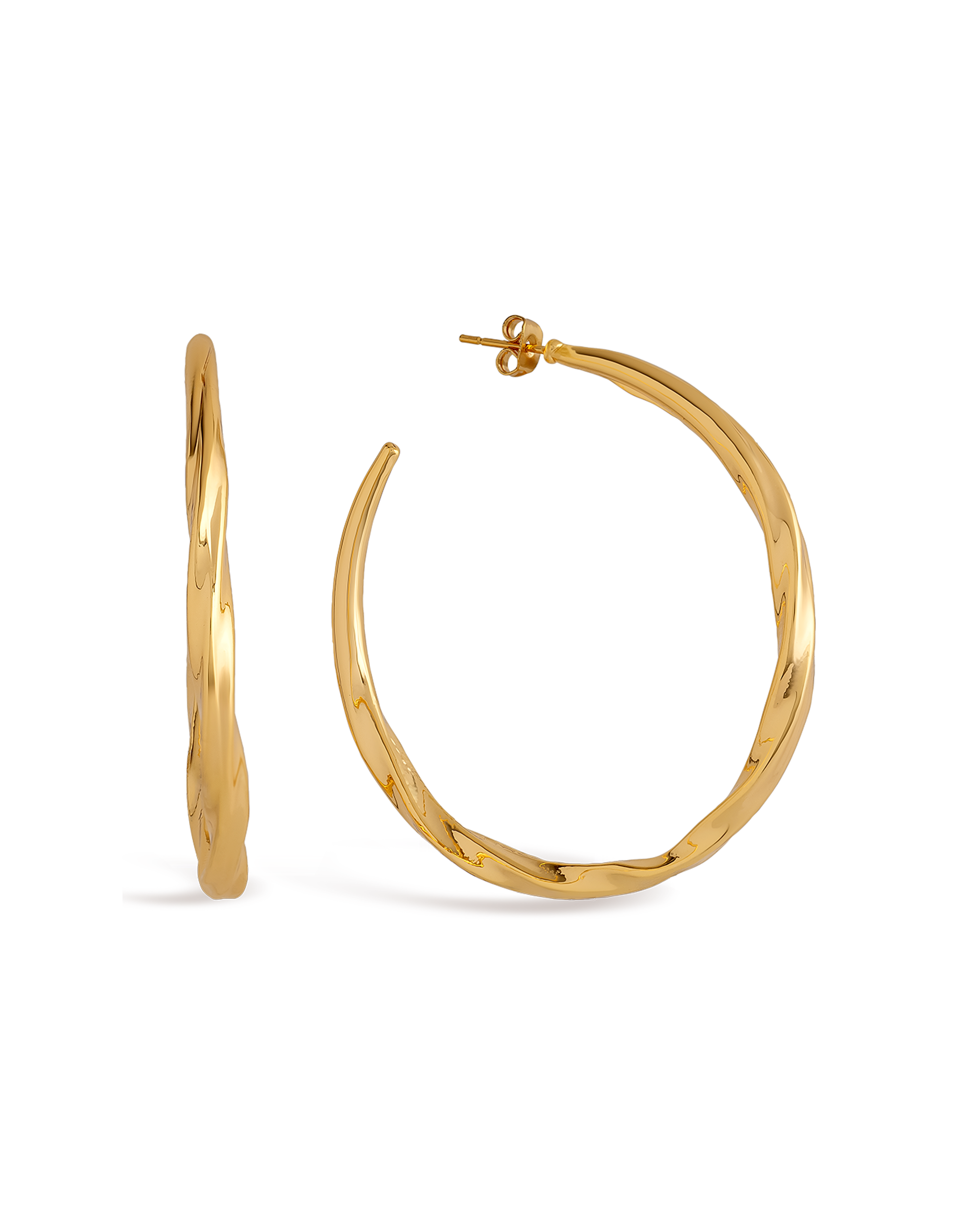 Adele Twisted Statement Hoop Earrings