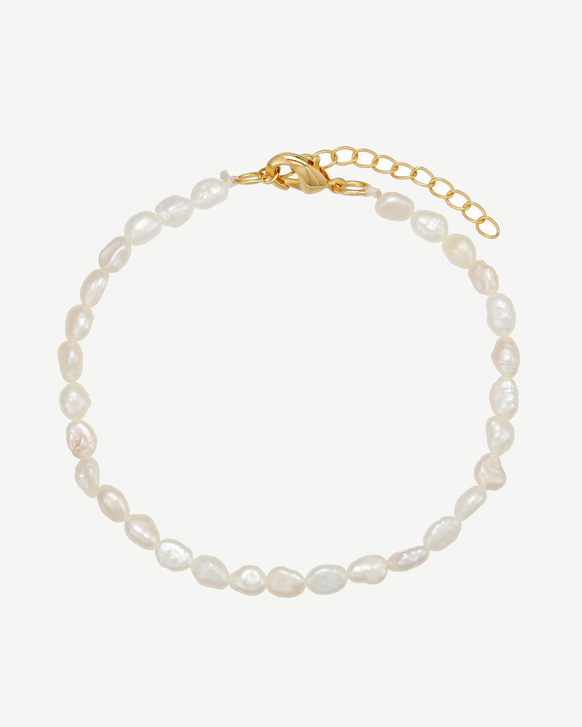 Clara Freshwater Pearl Bracelet - 18ct Gold Plated, White Gold Plated - MAUDELLA 