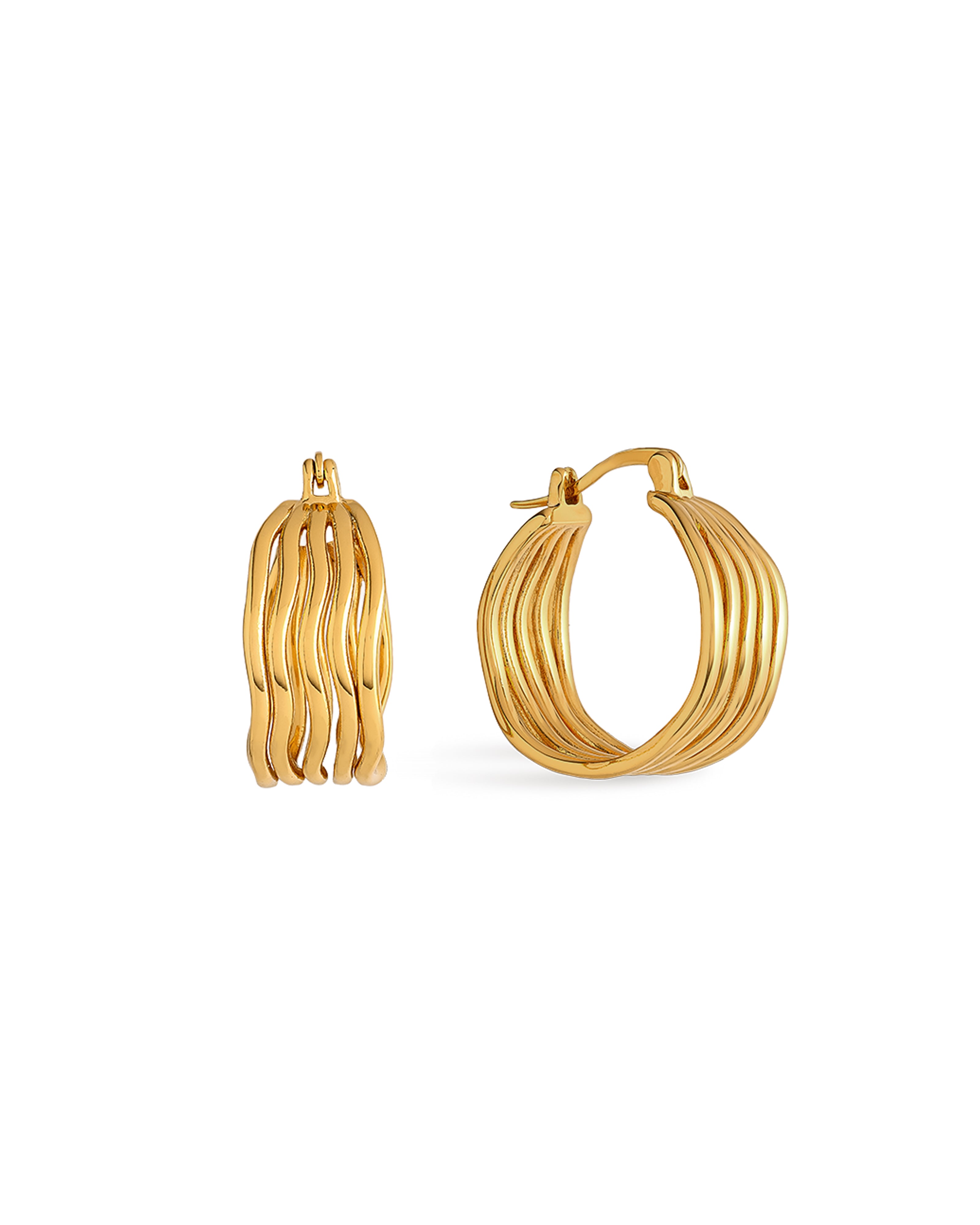 Fliss Wave Hoop Earrings