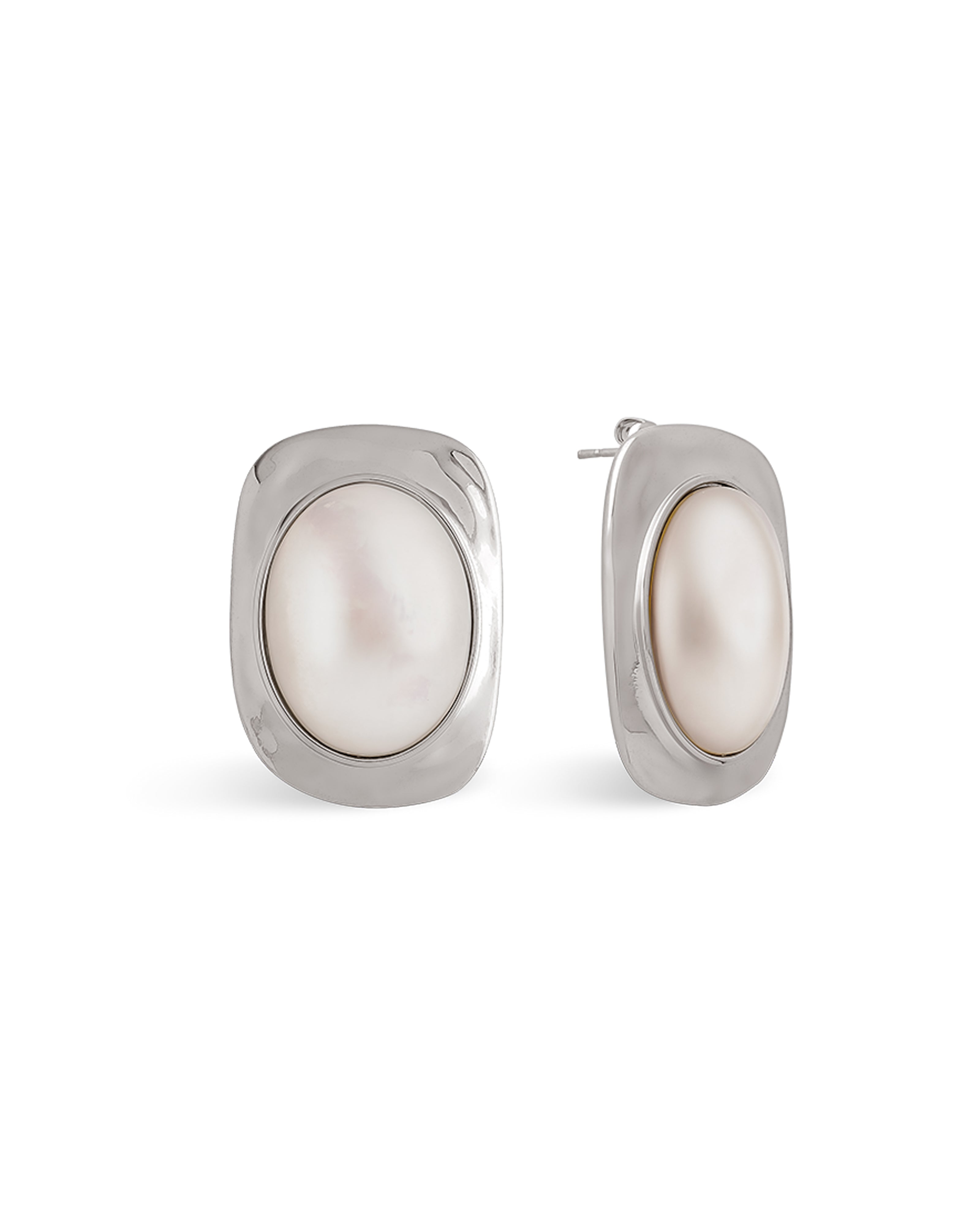 Frankie Rectangular Mother Pearl Earrings