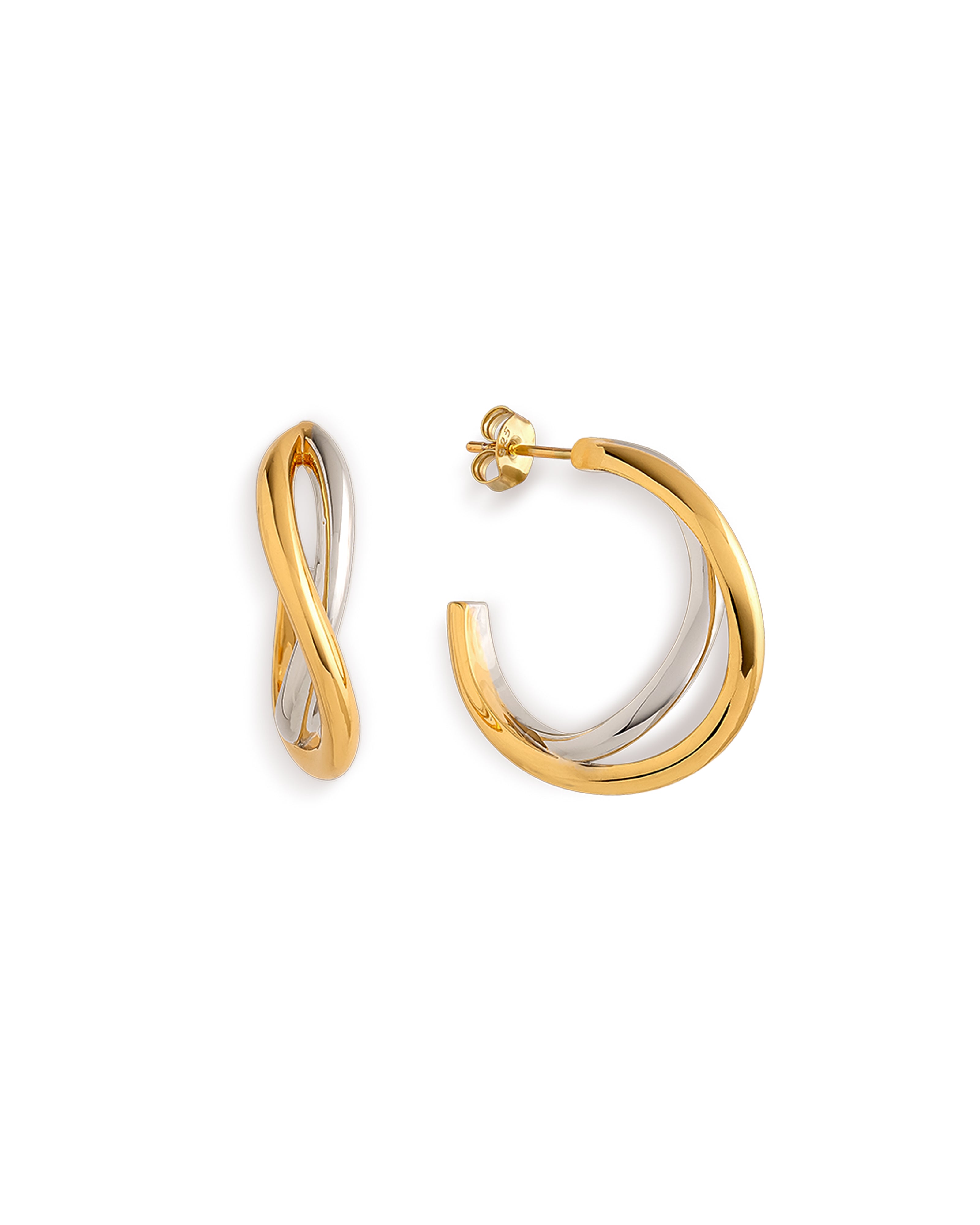Chelsea Intertwined Mixed Metal Earrings