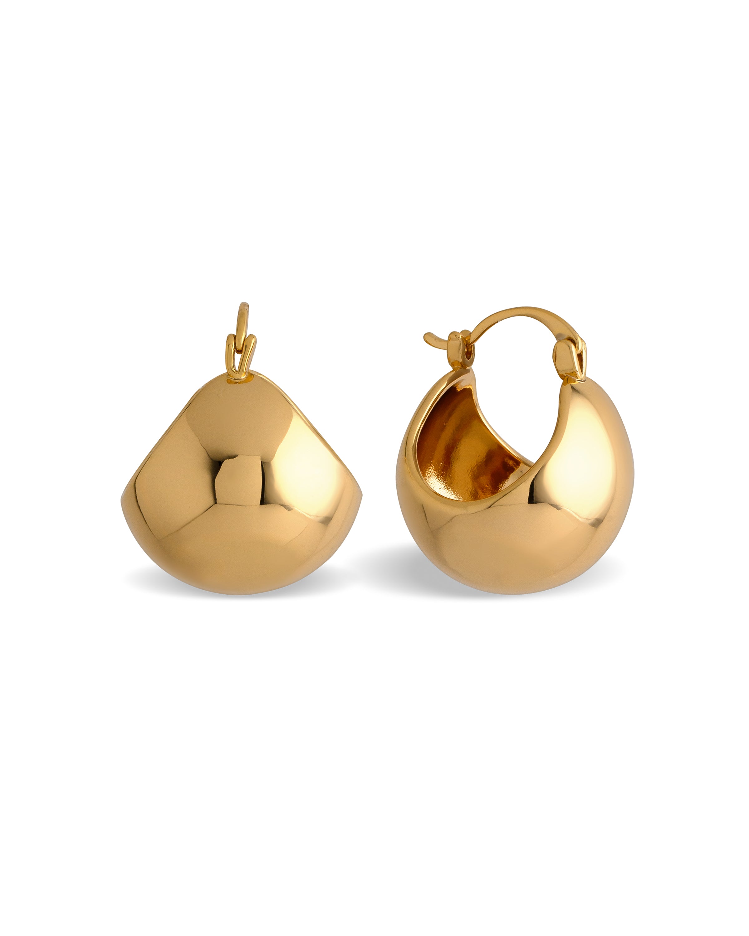 Livvie Large Puffed Hoop Earrings