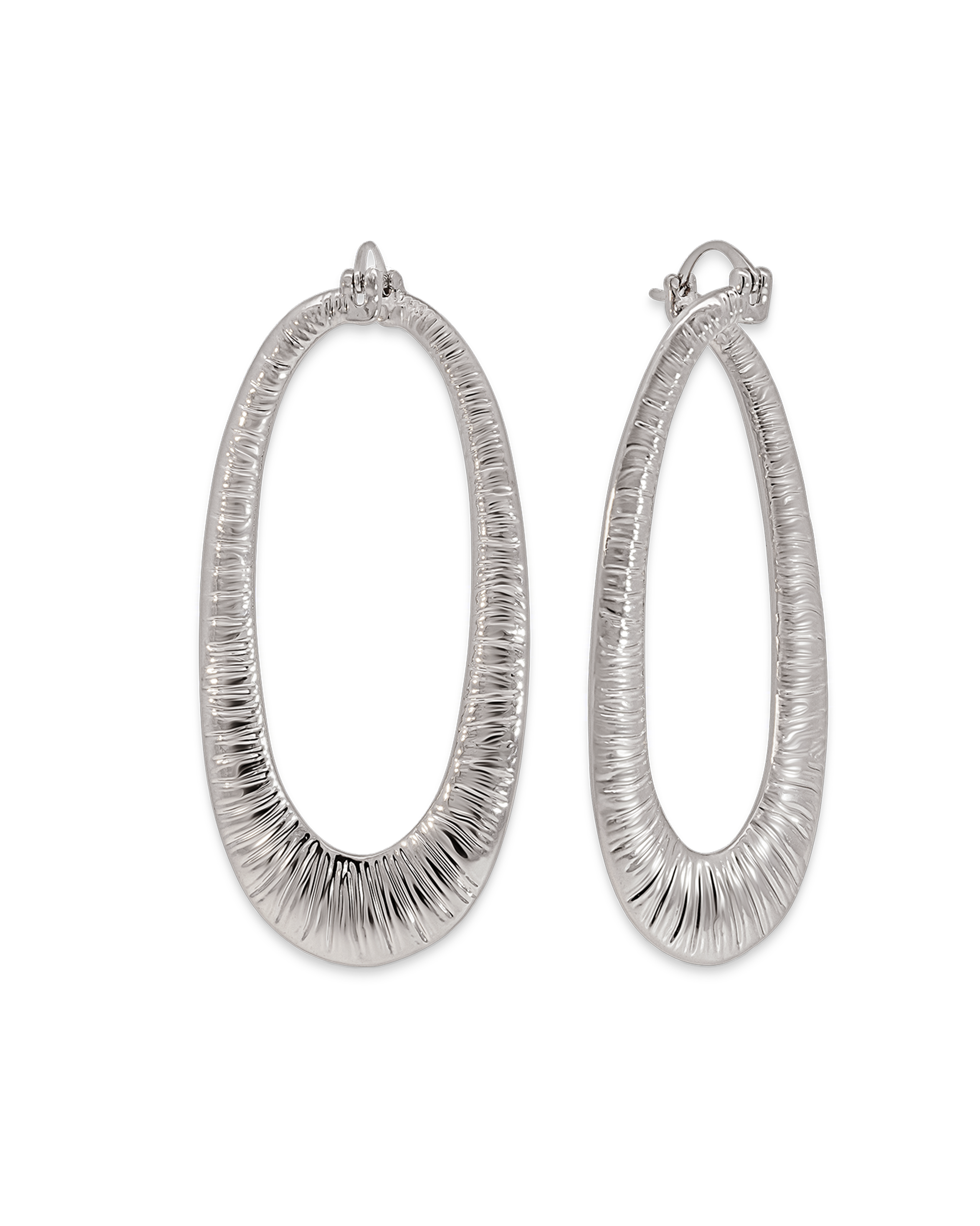 Whitney Oval Statement Hoop Earrings